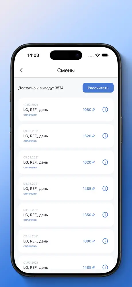 Личный кабинет исполнителя — скриншот 2